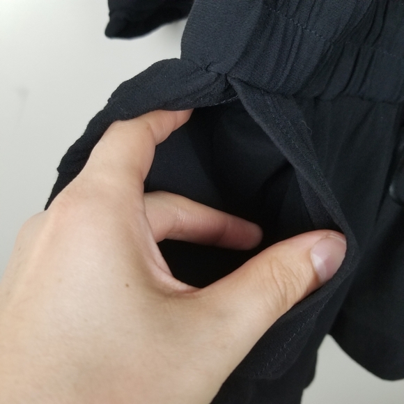 HELMUT LANG Crepe Romper Cutout Back Drawstring Axio Black Viscose Rayon S - Picture 10 of 15